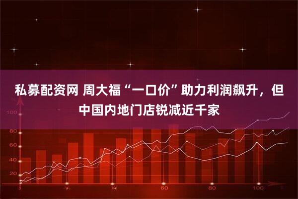 私募配资网 周大福“一口价”助力利润飙升，但中国内地门店锐减近千家