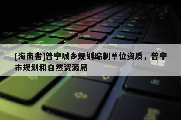[海南省]普寧城鄉規劃編制單位資質，普寧市規劃和自然資源局