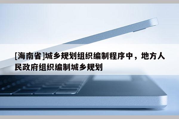 [海南省]城鄉規劃組織編制程序中，地方人民政府組織編制城鄉規劃