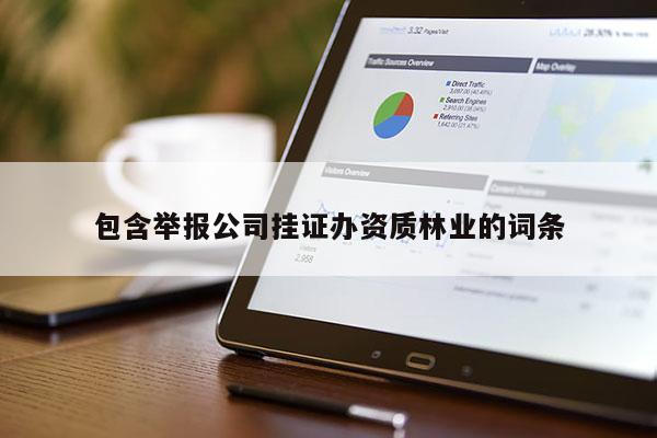 包含舉報公司掛證辦資質林業(yè)的詞條