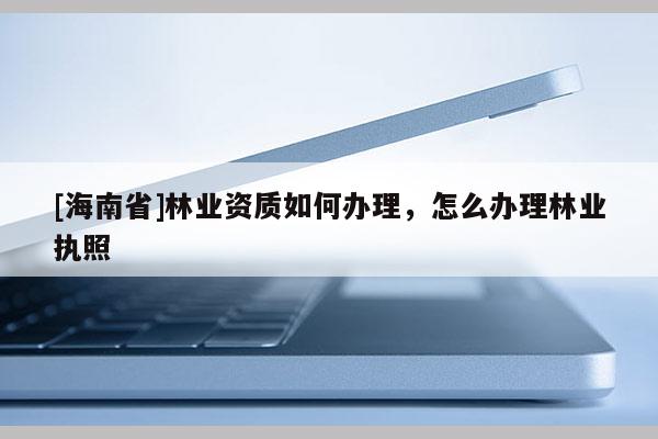 [海南省]林業資質如何辦理，怎么辦理林業執照