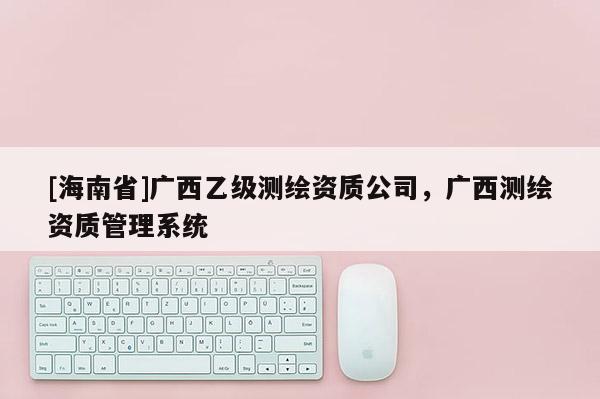 [海南省]廣西乙級測繪資質(zhì)公司，廣西測繪資質(zhì)管理系統(tǒng)