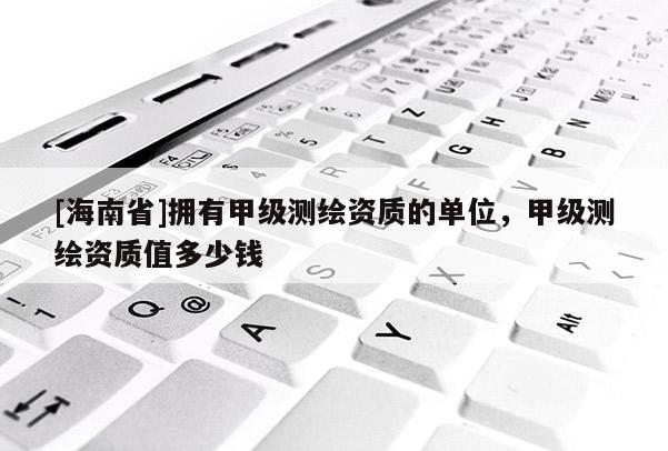 [海南省]擁有甲級測繪資質的單位，甲級測繪資質值多少錢