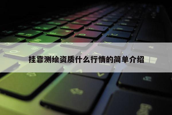 掛靠測繪資質什么行情的簡單介紹