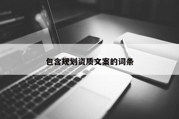 包含規劃資質文案的詞條